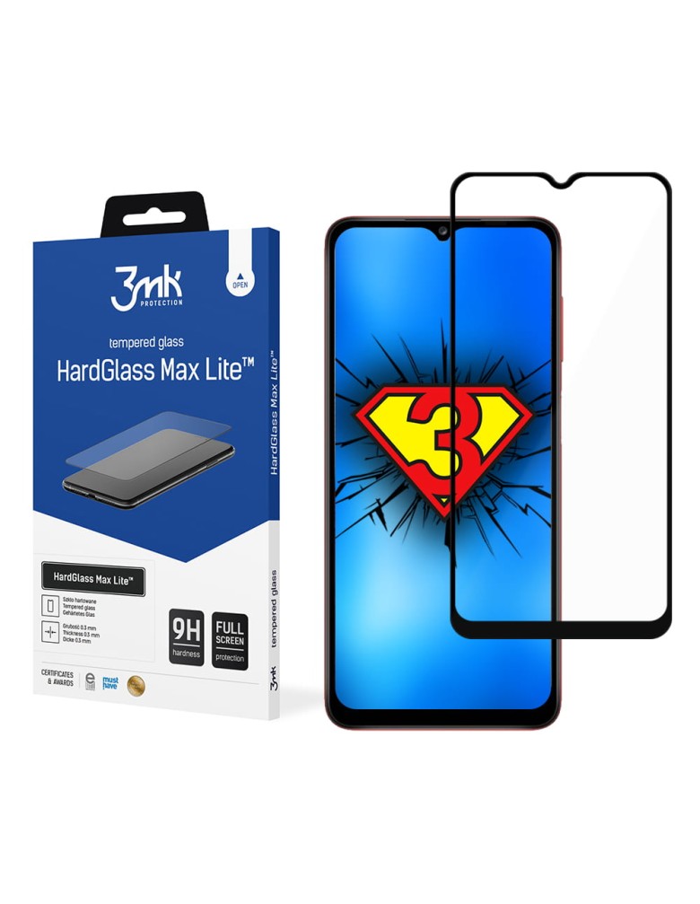 3MK HardGlass Max Lite Full Screen Samsung Galaxy A12 / Galaxy M12 Μαύρο - 3MK - Μαύρο - Galaxy A12, Galaxy M12