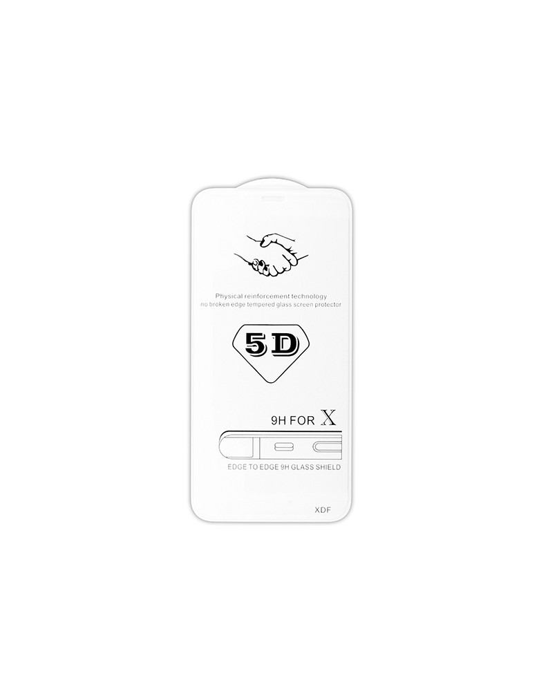 5D Full Glue 9H Tempered Glass Apple iPhone 11 Pro / iPhone XS / iPhone X Λευκό - OEM - Λευκό - iPhone 11 Pro, iPhone X, iPhone 