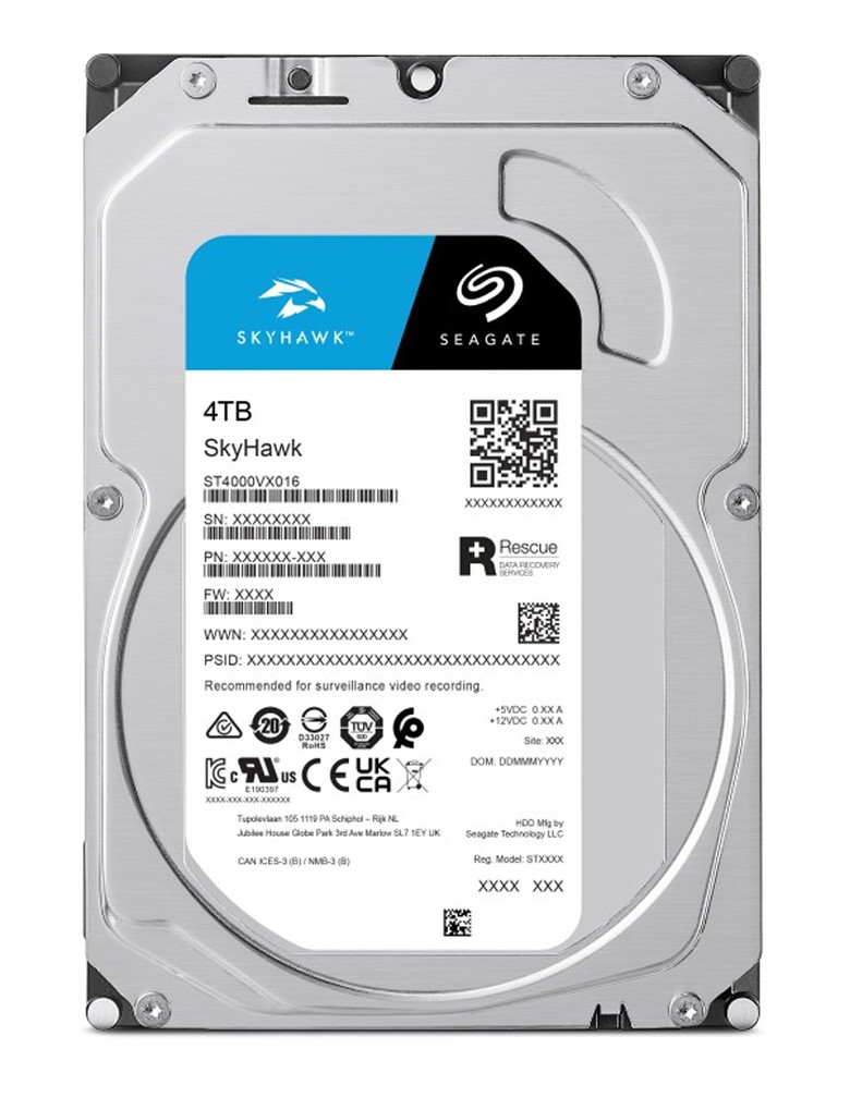 SEAGATE σκληρός δίσκος 3.5" SkyHawk Surveillance 4TB, 256MB Cache, 6Gb/s