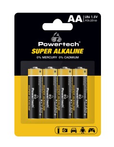 POWERTECH αλκαλικές μπαταρίες Super Alkaline PT-1214, AA,...