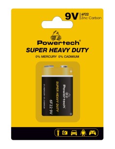 POWERTECH μπαταρία Zinc Carbon Super Heavy Duty PT-1220,...