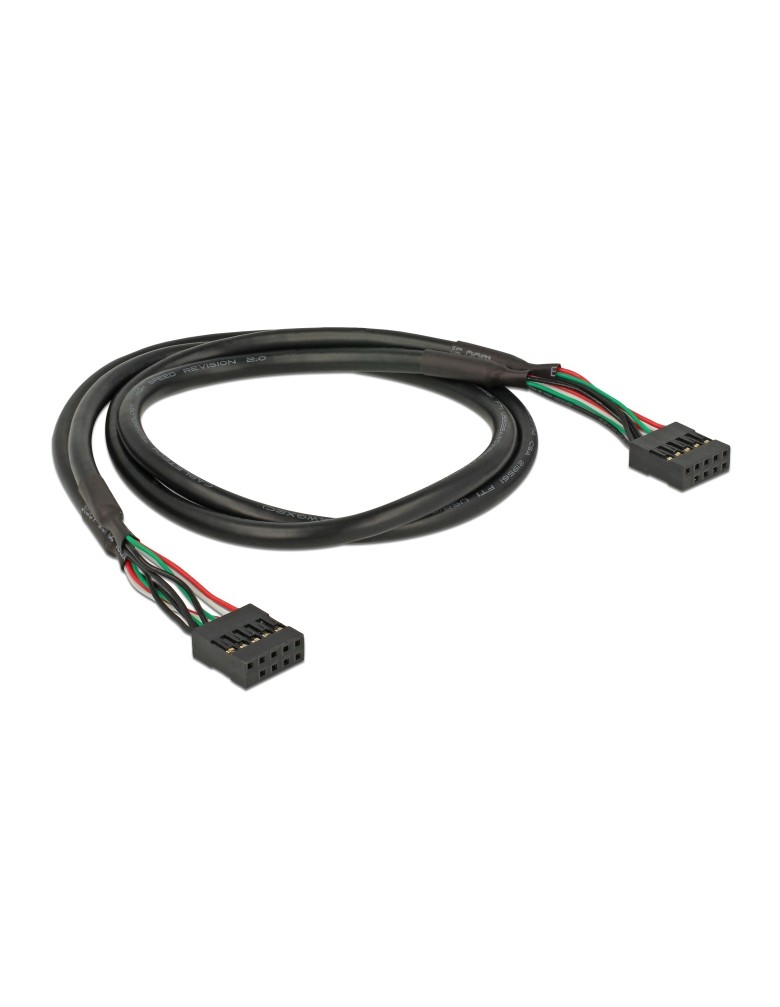 DELOCK καλώδιο USB 2.0 10-pin 2.54mm 82437, 480 Mbps, 50cm