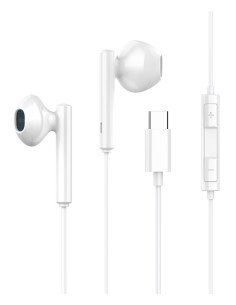 CELEBRAT earphones με μικρόφωνο G16, Type-C, 1.2m, λευκά