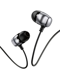 USAMS earphones με μικρόφωνο EP-36, 10mm, 3.5mm, 1.2m, γκρι