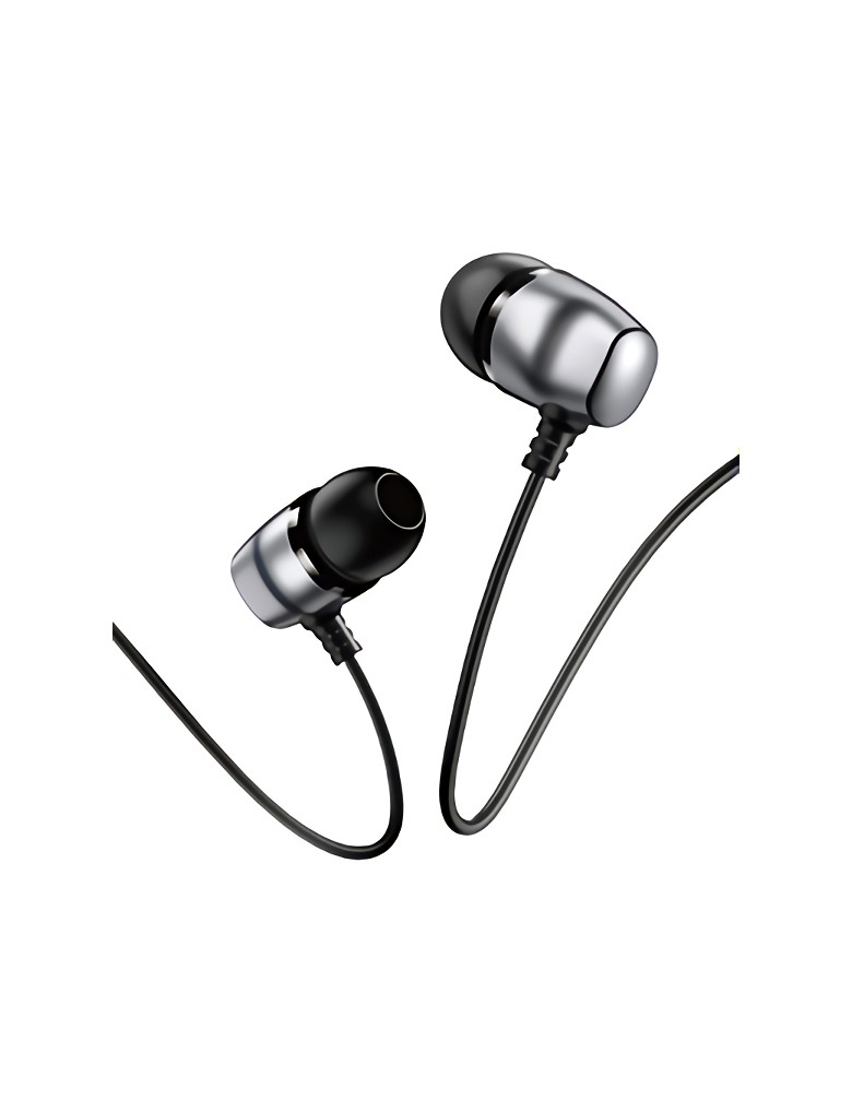 USAMS earphones με μικρόφωνο EP-36, 10mm, 3.5mm, 1.2m, γκρι