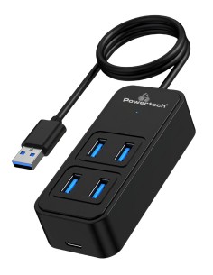 POWERTECH USB 3.2 hub PTR-0157, 4x θυρών, 5Gbps, USB...