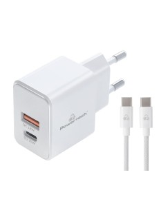 POWERTECH φορτιστής τοίχου PT-1248, καλώδιο, USB/USB-C,...