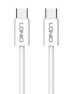 LDNIO καλώδιο USB-C LC901C, 65W PD, 480Mbps, 1m, λευκό