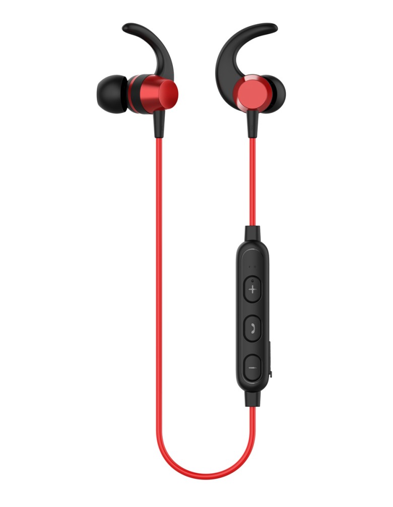 YISON earphones E14 με μαγνήτη, Bluetooth, 10mm, 65mAh, κόκκινα