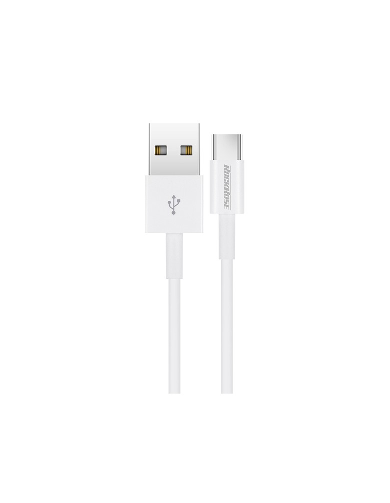 ROCKROSE καλώδιο USB σε USB Type-C Zeta AC, 2.4A 12W, 1m, λευκό