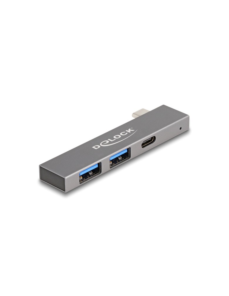 DELOCK USB hub 64275, 3x θυρών, 5Gbps, USB-C σύνδεση, γκρι