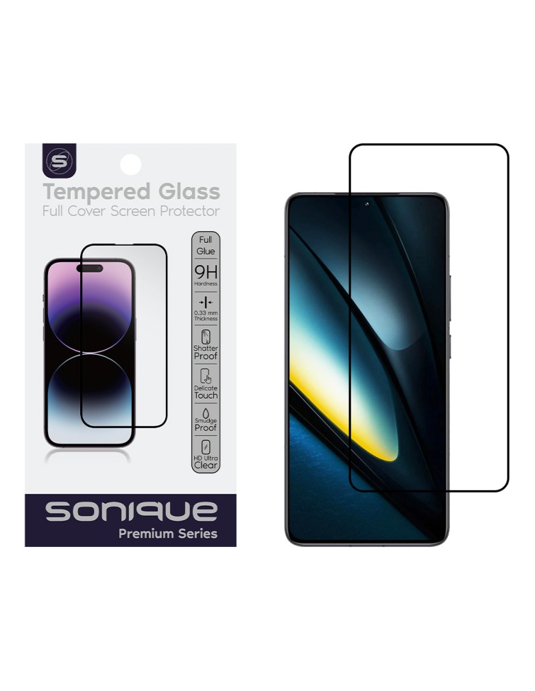 Hardy Glass Sonique Premium Series HD Full Cover 9H Xiaomi Poco F6 5G / Poco F6 Pro 5G Μαύρο