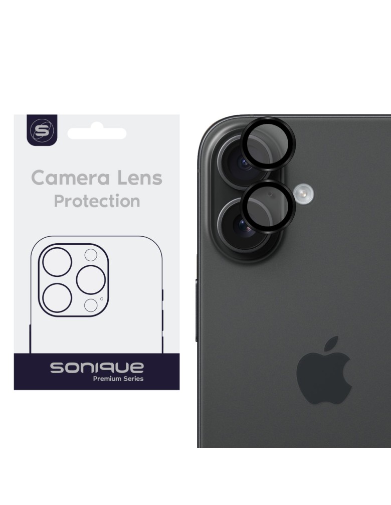 Camera Protection Sonique Lens Pro Apple iPhone 16 / iPhone 16 Plus Black