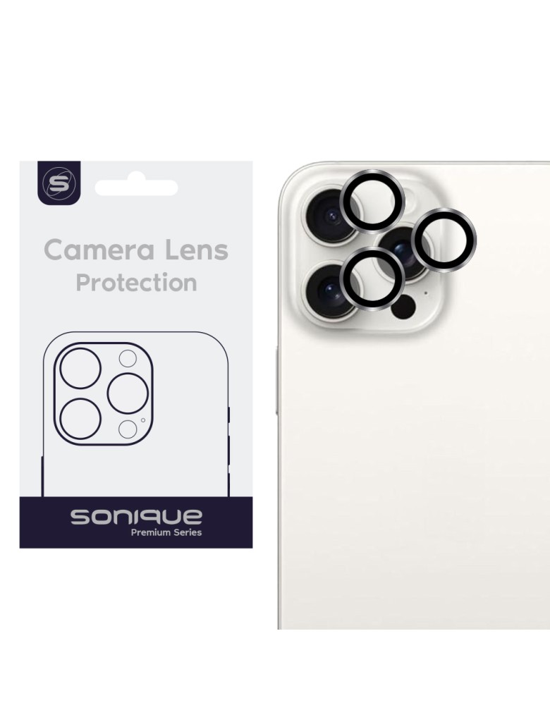 Camera Protection Sonique Lens Pro Apple iPhone 15 Pro / iPhone 15 Pro Max White Titanium