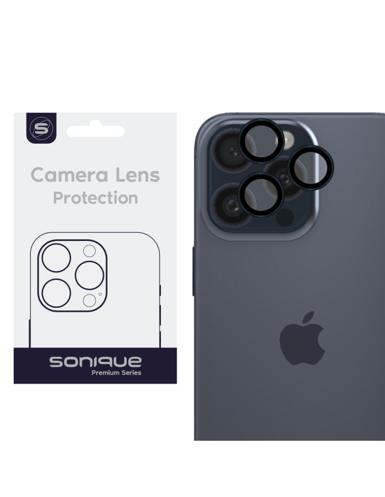 Camera Protection Sonique Lens Pro Apple iPhone 15 Pro / iPhone 15 Pro Max Blue Titanium