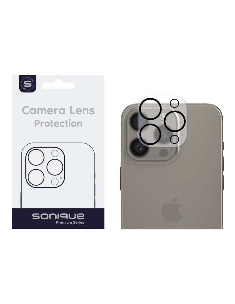 Camera Protection Sonique Lens Full Cover Apple iPhone 15 Pro / iPhone 15 Pro Max Black