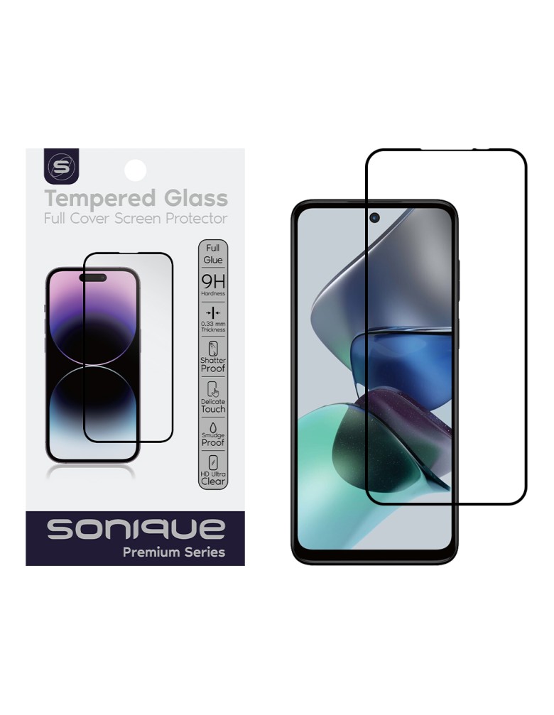 Hardy Glass Sonique Premium Series HD Full Cover 9H Motorola Moto G13 4G / Moto G23 4G / Moto G53 5G Μαύρο