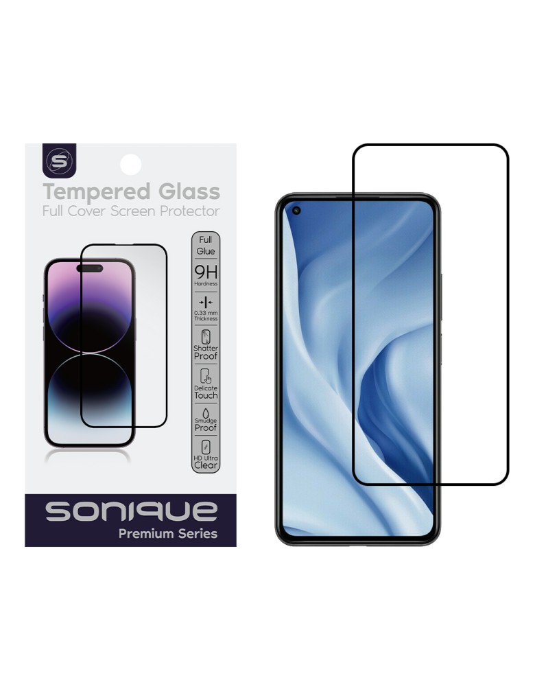 Hardy Glass Sonique Premium Series HD Full Cover 9H Xiaomi Mi 11 Lite 4G / Mi 11 Lite 5G Μαύρο