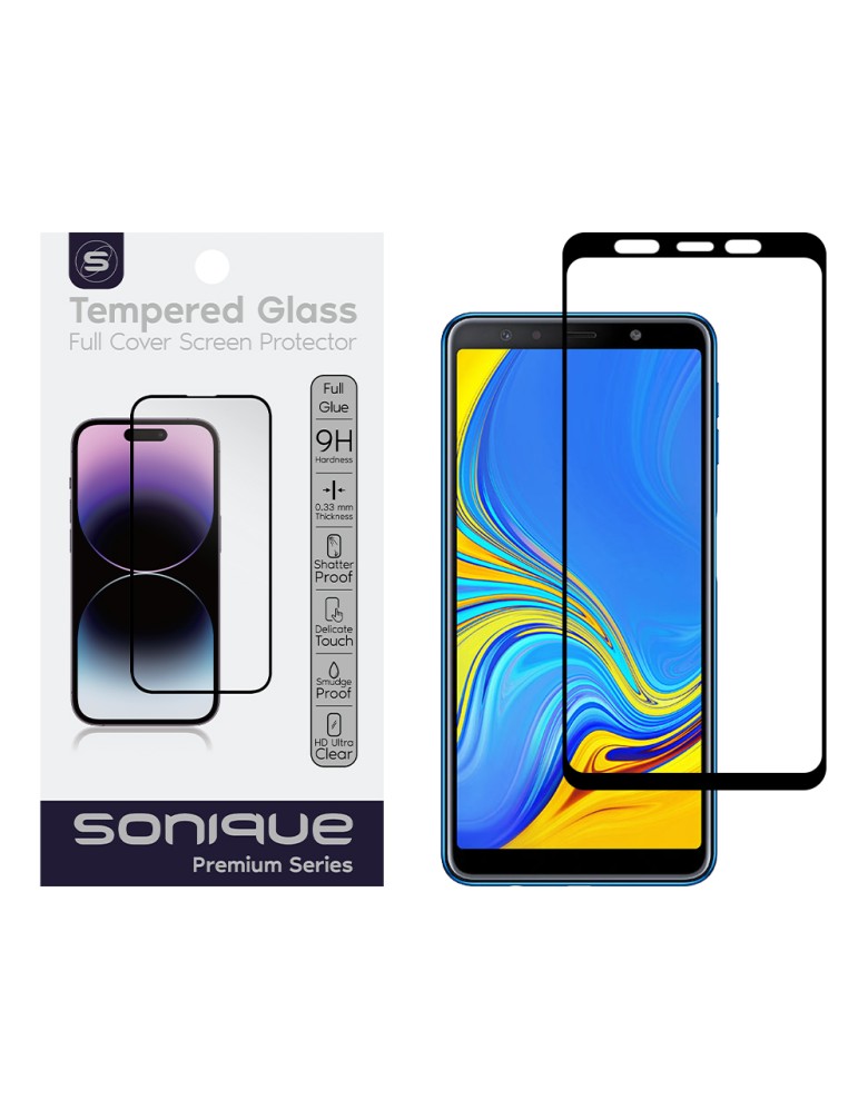 Hardy Glass Sonique Premium Series HD Full Cover 9H Samsung Galaxy A7 2018 Μαύρο