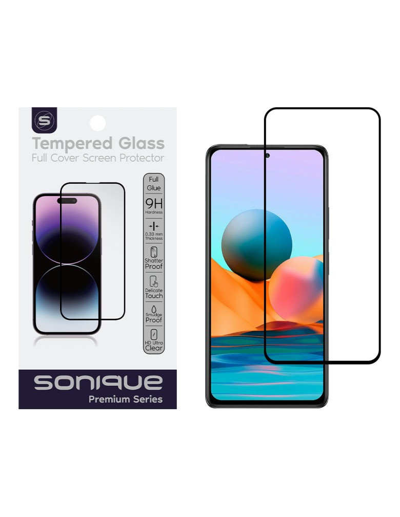 Hardy Glass Sonique Premium Series HD Full Cover 9H Xiaomi Redmi Note 10 Pro Μαύρο