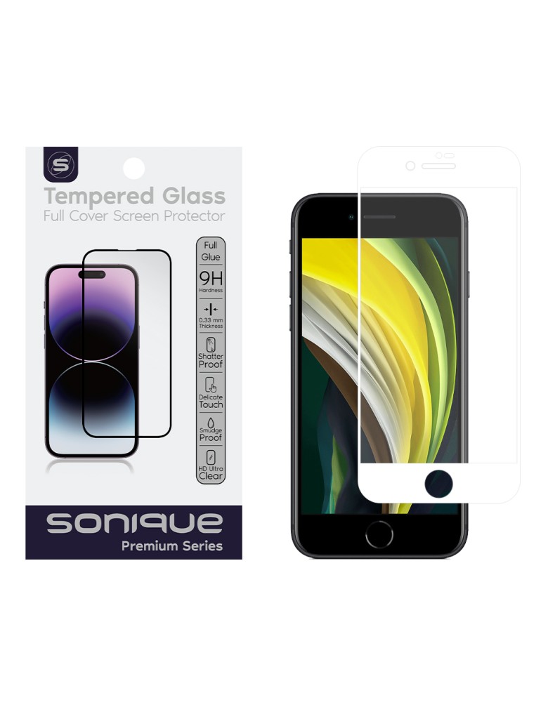 Hardy Glass Sonique Premium Series HD Full Cover 9H Apple iPhone 7 / iPhone 8 / iPhone SE 2020 / iPhone SE 2022 Λευκό