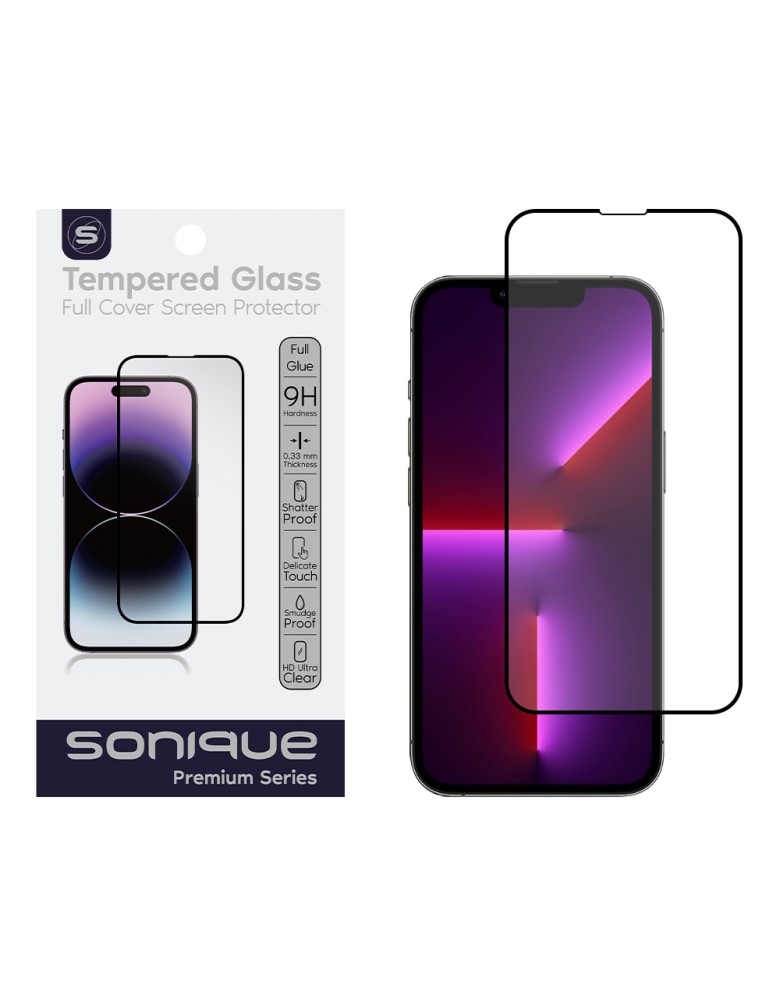 Hardy Glass Sonique Premium Series HD Full Cover 9H Apple iPhone 13 Pro Max / iPhone 14 Plus Μαύρο