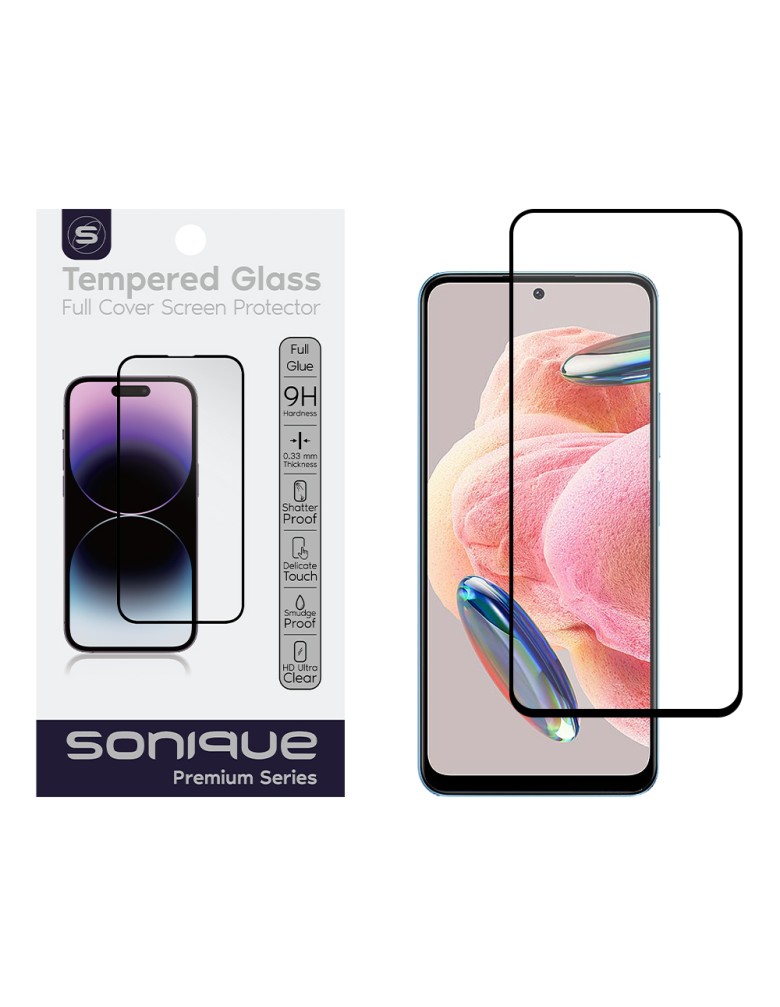 Hardy Glass Sonique Premium Series HD Full Cover 9H Xiaomi Redmi Note 12 4G Μαύρο