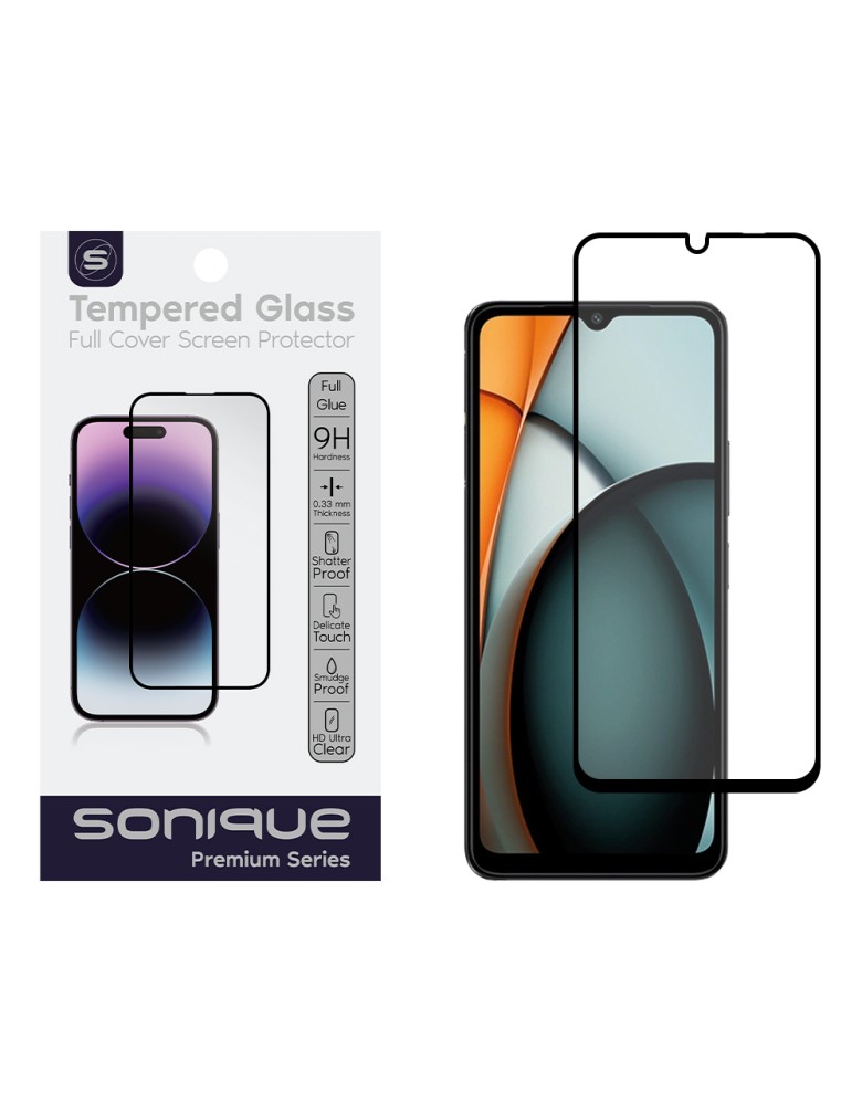 Hardy Glass Sonique Premium Series HD Full Cover 9H Xiaomi Redmi A3 / Redmi A3x Μαύρο