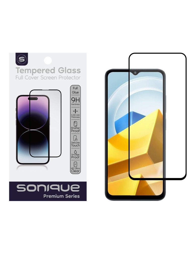 Hardy Glass Sonique Premium Series HD Full Cover 9H Xiaomi Poco M5 Μαύρο