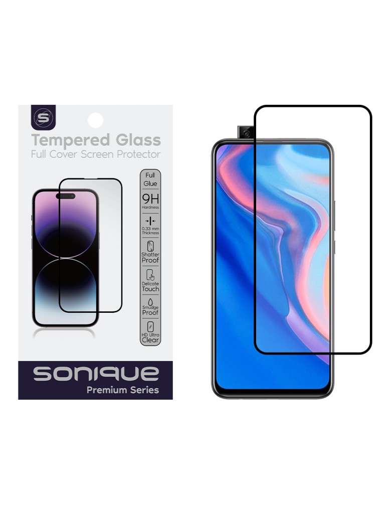 Hardy Glass Sonique Premium Series HD Full Cover 9H Huawei P Smart Z / Honor 9X / P Smart Pro 2019 Μαύρο