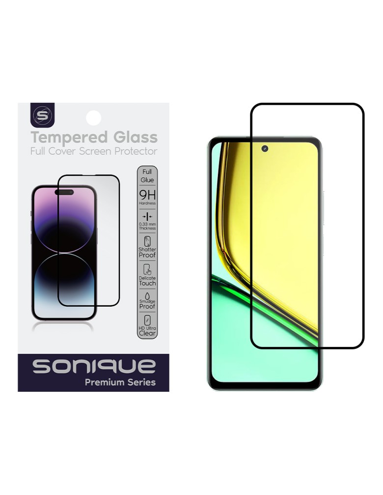 Hardy Glass Sonique Premium Series HD Full Cover 9H Realme C67 4G Μαύρο