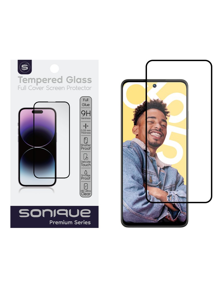 Hardy Glass Sonique Premium Series HD Full Cover 9H Realme C55 Μαύρο