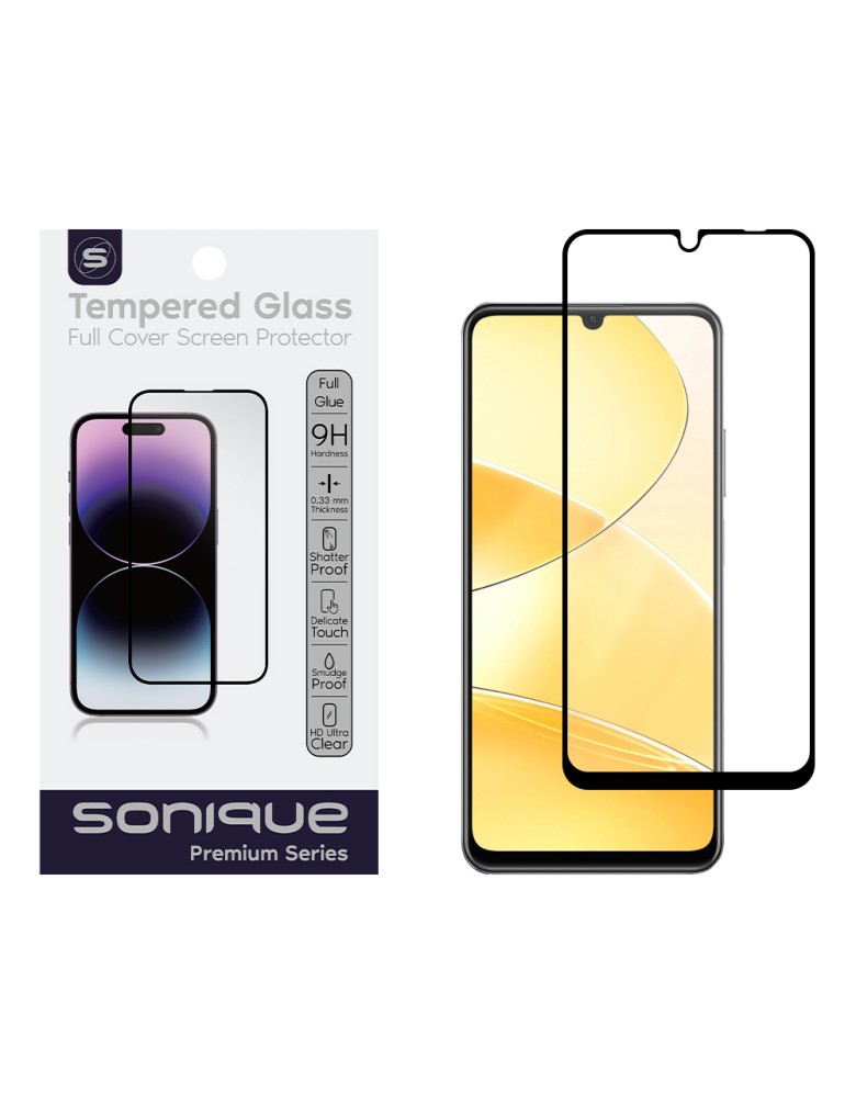 Hardy Glass Sonique Premium Series HD Full Cover 9H Realme C51 / Realme C53 Μαύρο