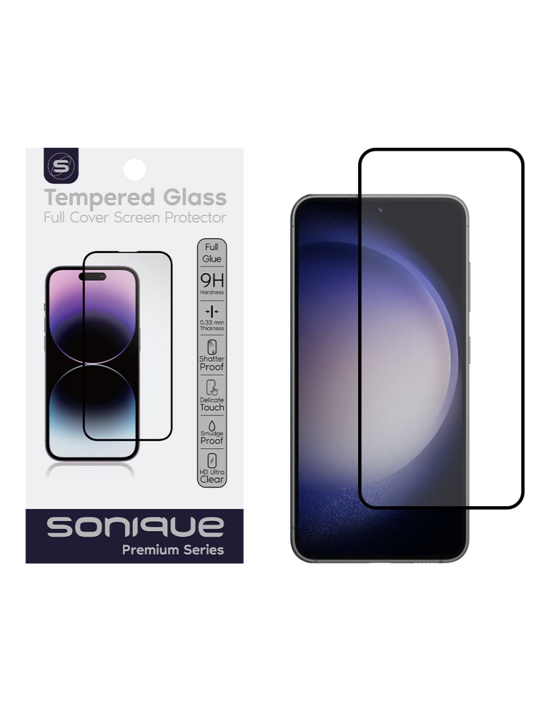 Hardy Glass Sonique Premium Series HD Full Cover 9H (fingerprint unlock) Samsung Galaxy S23 Plus Μαύρο