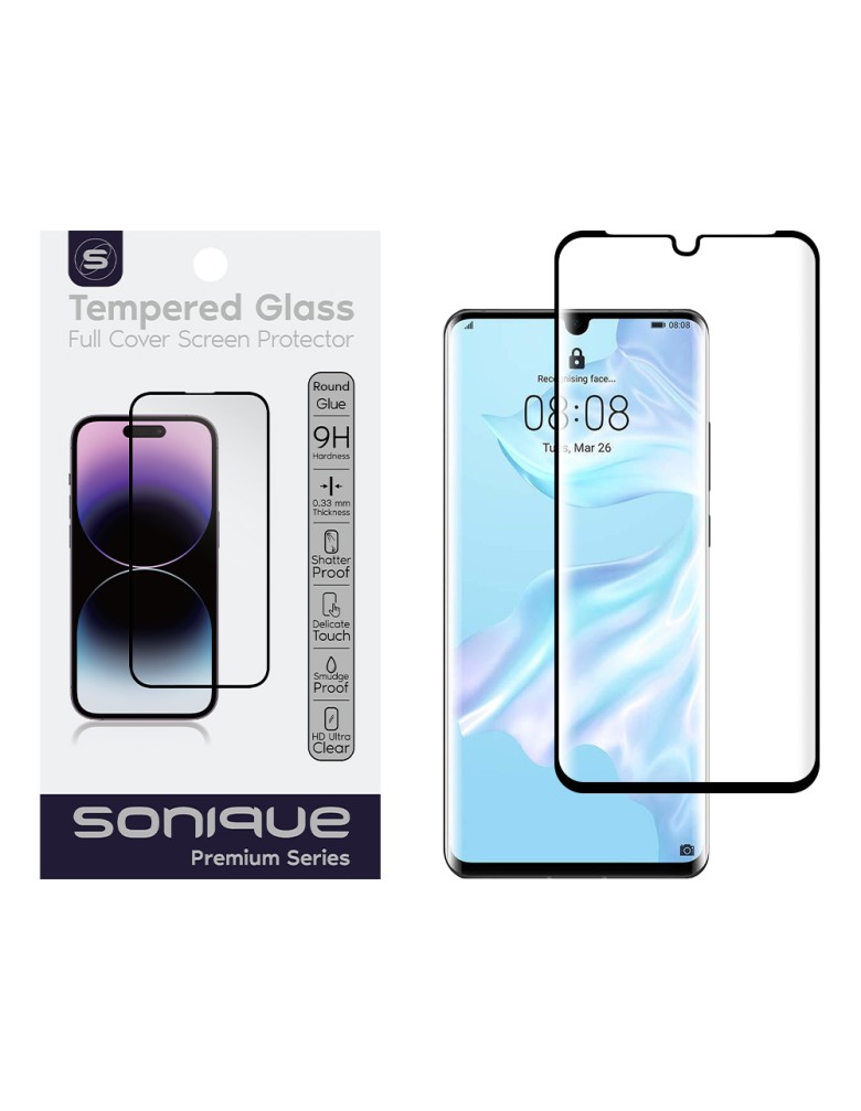 Curvy Glass Sonique Premium Series HD Full Cover 9H Huawei P30 Pro Μαύρο