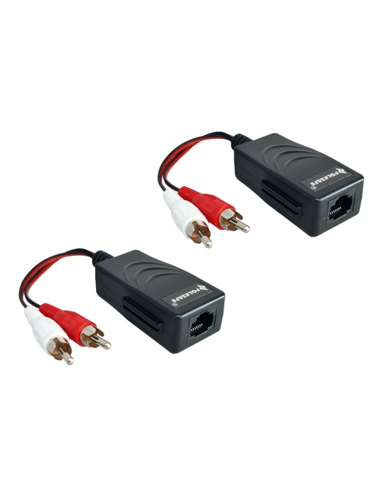 FOLKSAFE audio extender FS-2001AA μέσω καλωδίου RJ45, RCA σε RCA, έως 1000m