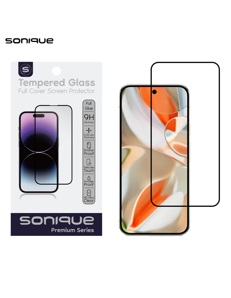 Hardy Glass Sonique Premium Series HD Full Cover 9H Google Pixel 9 Pro 5G Μαύρο