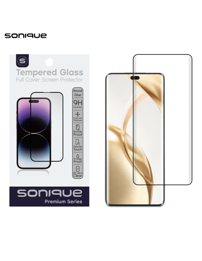 Curvy Glass Sonique Premium Series HD Full Cover 9H Honor 200 Pro 5G Μαύρο