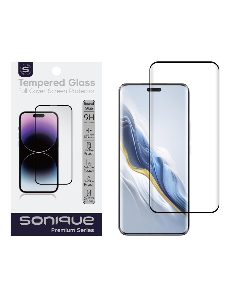 Curvy Glass Sonique Premium Series HD Full Cover 9H Honor Magic6 Pro 5G Μαύρο