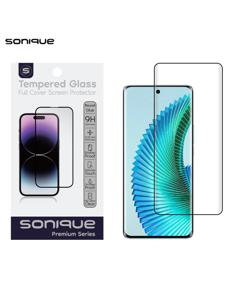 Curvy Glass Sonique Premium Series HD Full Cover 9H Honor Magic6 Lite 5G Μαύρο