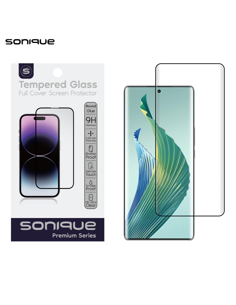 Curvy Glass Sonique Premium Series HD Full Cover 9H Honor Magic5 Lite 5G Μαύρο