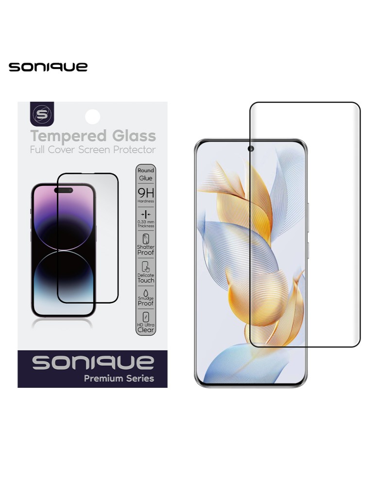 Curvy Glass Sonique Premium Series HD Full Cover 9H Honor 90 5G Μαύρο