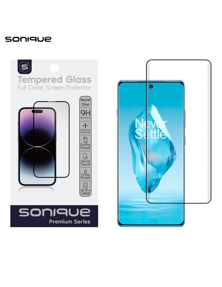 Curvy Glass Sonique Premium Series HD Full Cover 9H OnePlus 12R 5G Μαύρο