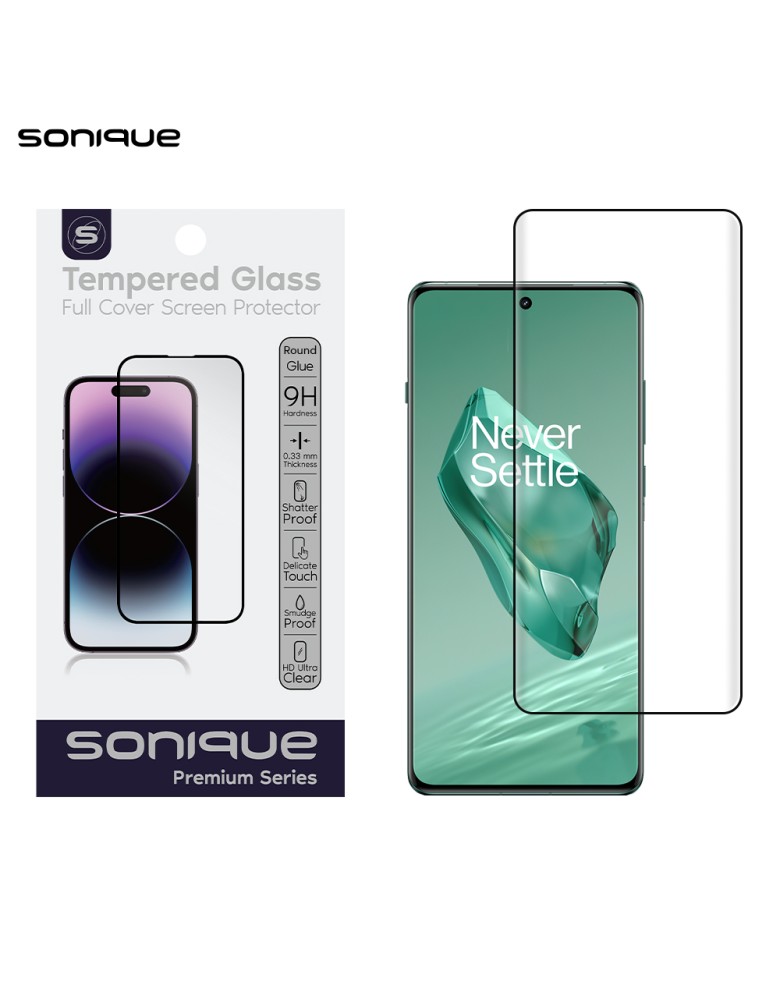 Curvy Glass Sonique Premium Series HD Full Cover 9H OnePlus 12 5G Μαύρο