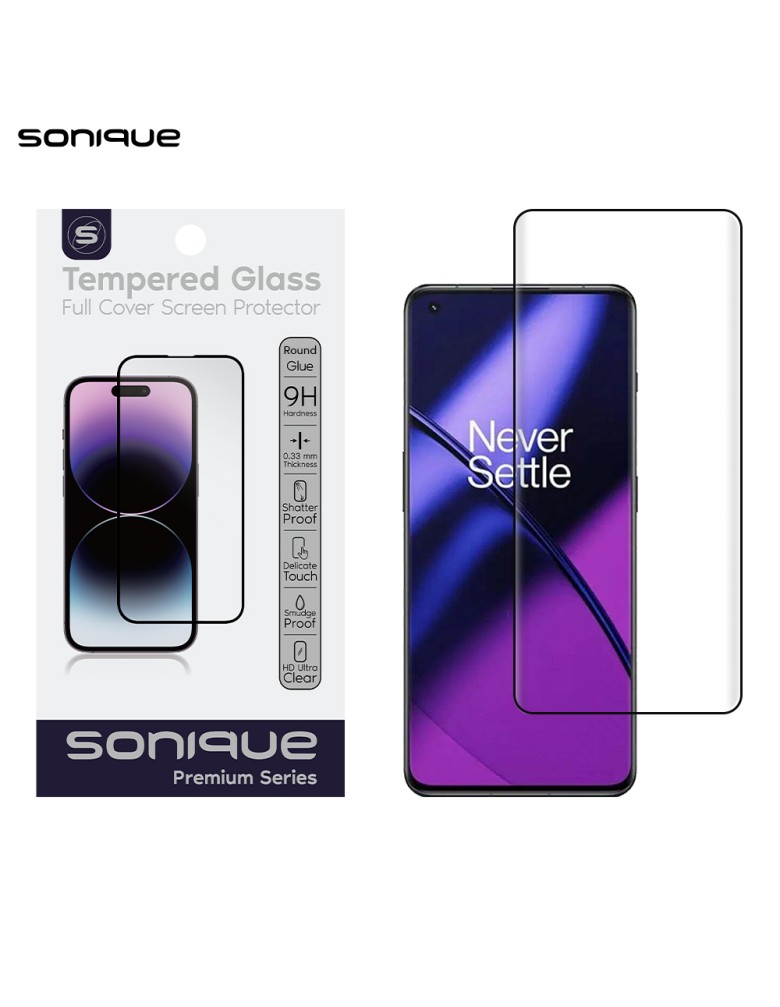 Curvy Glass Sonique Premium Series HD Full Cover 9H OnePlus 11 5G Μαύρο