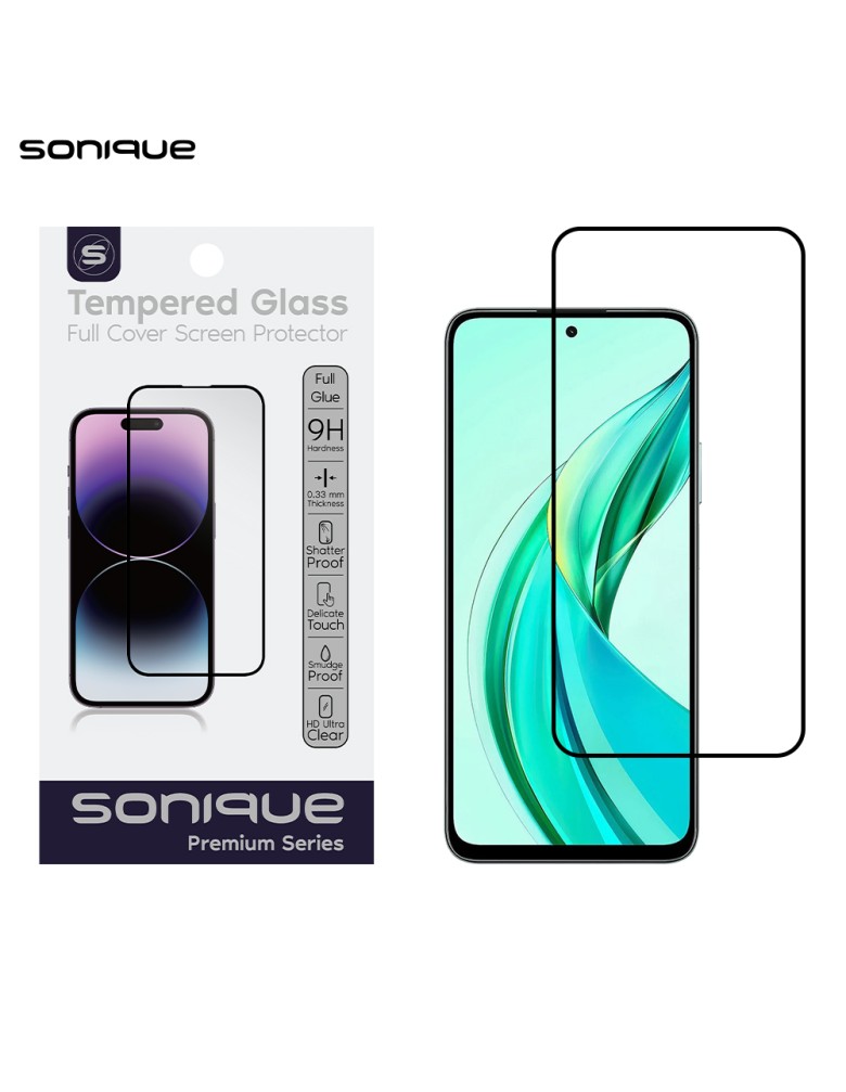 Hardy Glass Sonique Premium Series HD Full Cover 9H Honor 90 Smart 5G Μαύρο