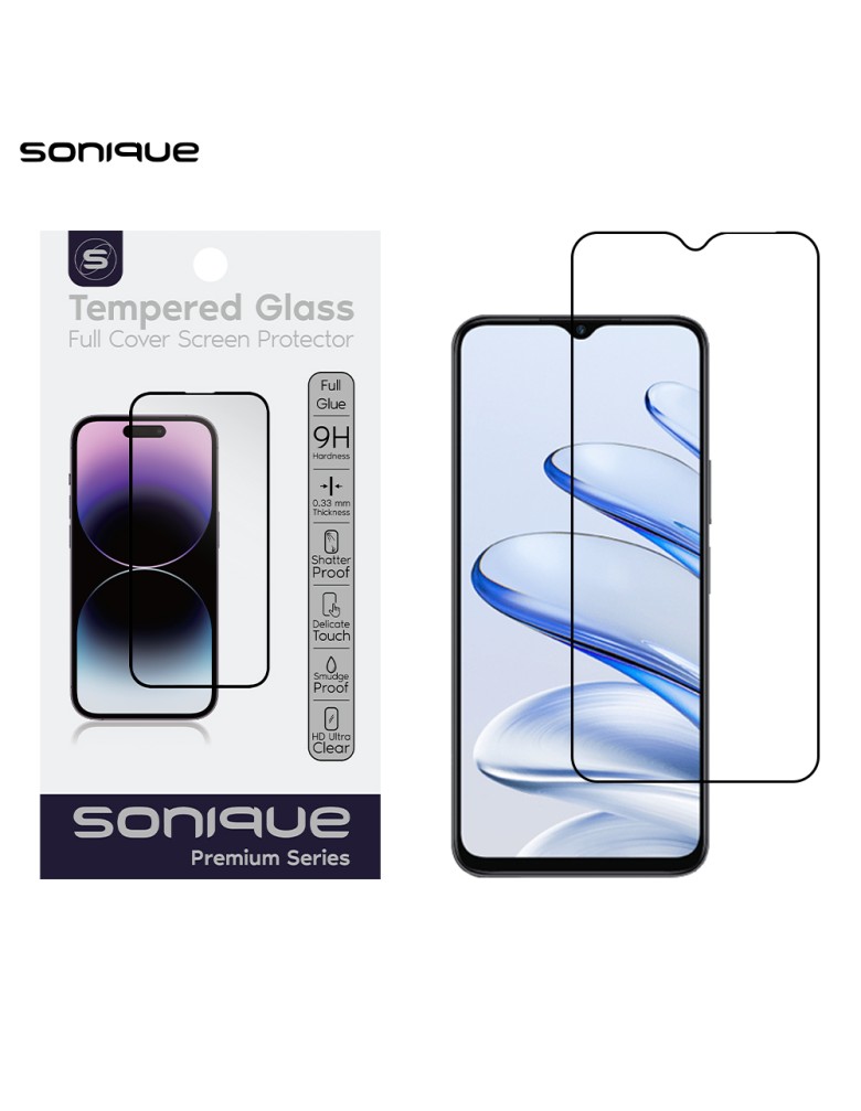 Hardy Glass Sonique Premium Series HD Full Cover 9H Honor 70 Lite 5G Μαύρο