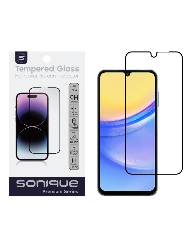 Hardy Glass Sonique Premium Series HD Full Cover 9H Samsung Galaxy A16 4G / Galaxy A16 5G Μαύρο