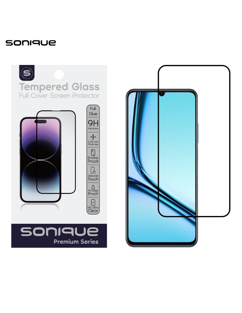 Hardy Glass Sonique Premium Series HD Full Cover 9H Realme Note 50 4G Μαύρο