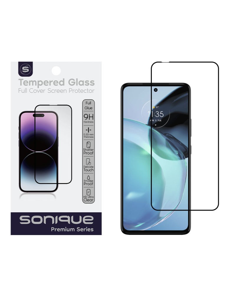 Hardy Glass Sonique Premium Series HD Full Cover 9H Motorola Moto G72 Μαύρο